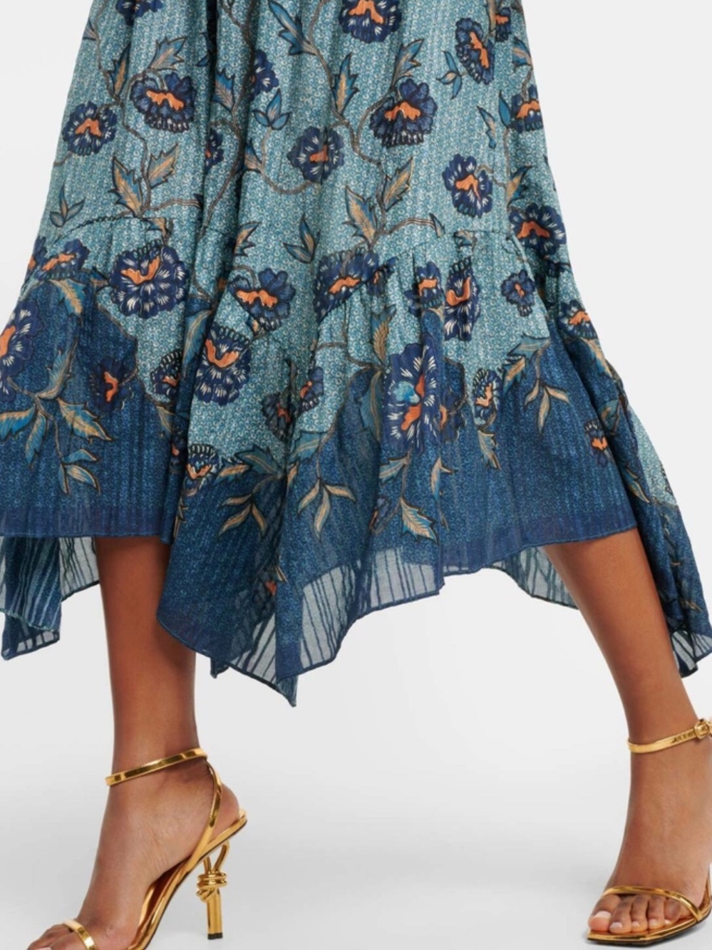 Ulla Johnson Alice asymmetric cotton-blend midi skirt - Size 2 - Picture 3 of 9